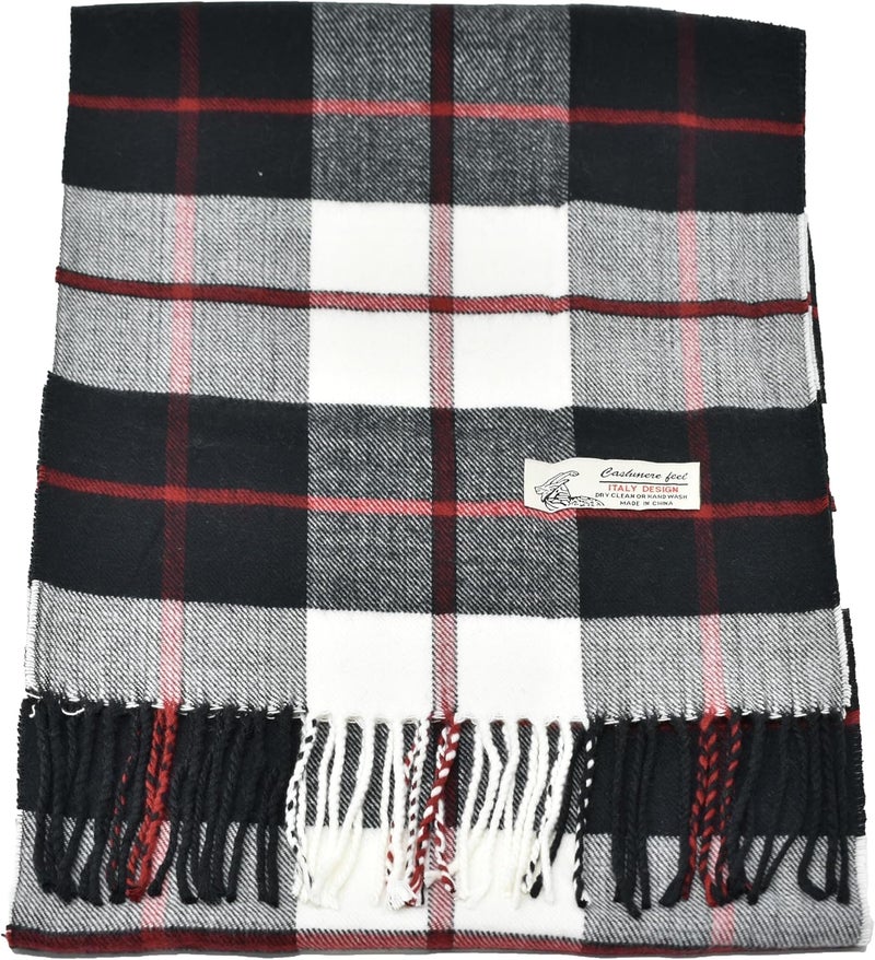 Glory Max Classic Plaid Striped Luxurious Checked Pattern Winter Scarf For Men Women Soft Cashmere Feel 72"x12" - Image 3